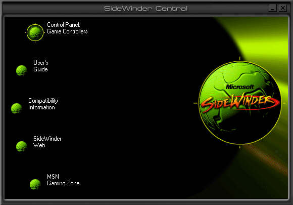 Sidewinder Dual Strike: SideWinder Central