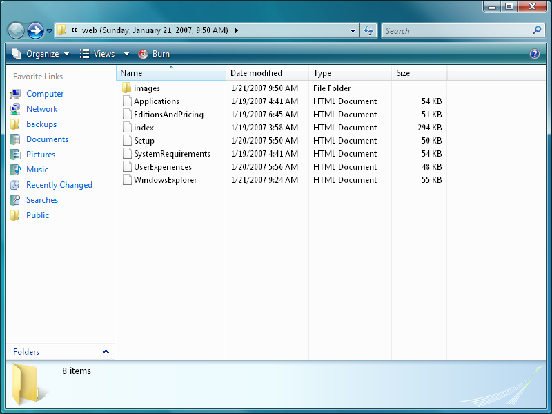 Previous Versions - Past Folder Contents
