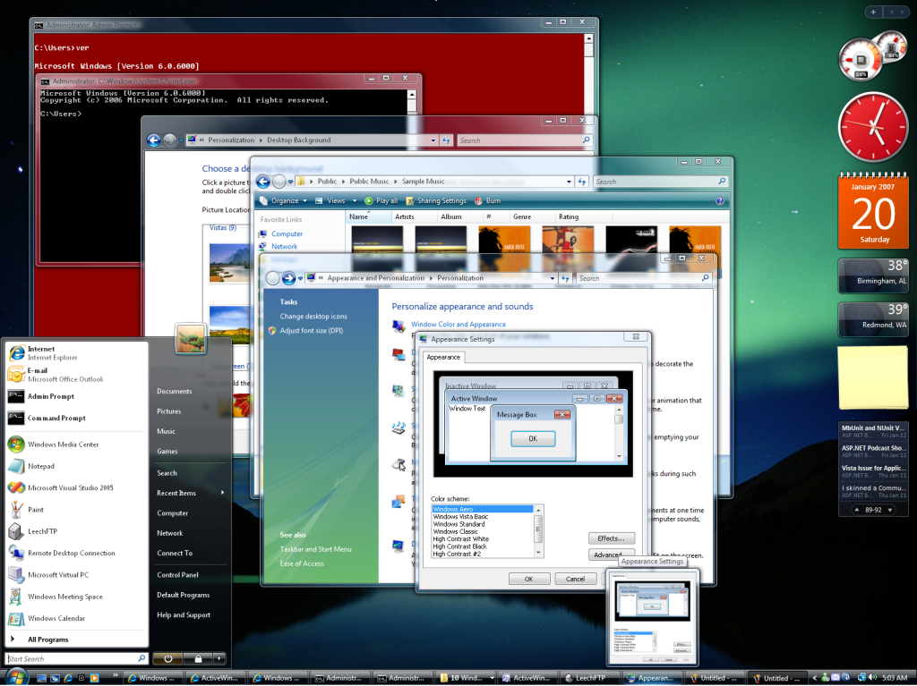 Windows Aero User Experience